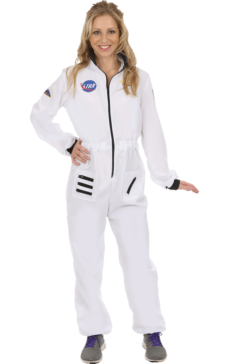 Costume da astronauta bianco da donna