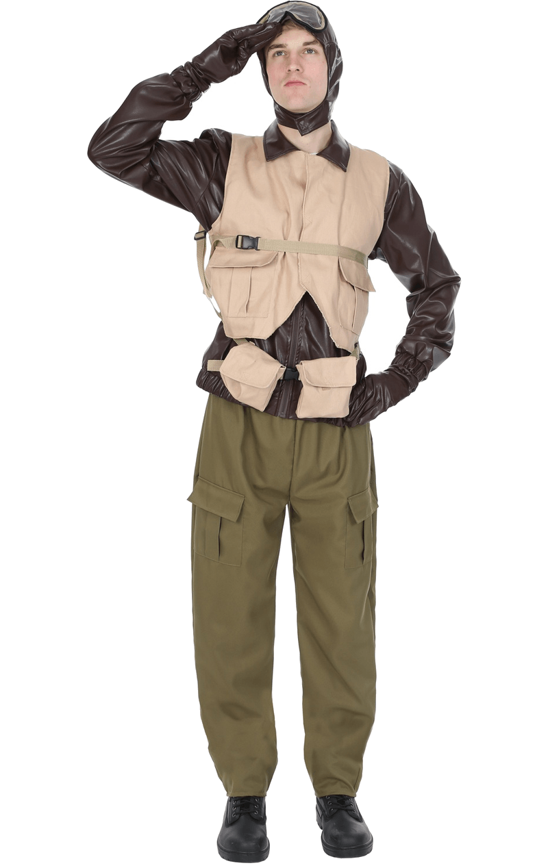 Costume da pilota di guerra della seconda guerra mondiale da uomo adulto