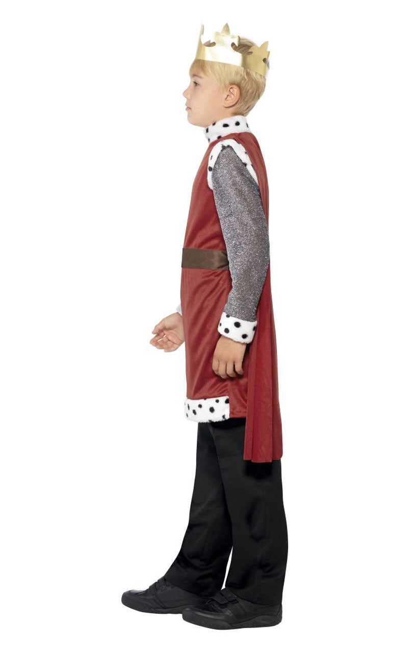 Costume tunica medievale di Re Artù per bambini
