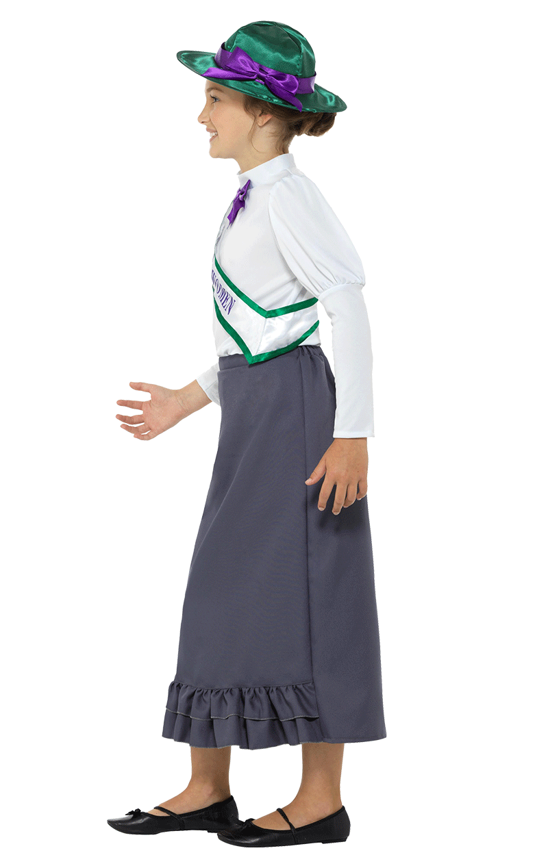 Costume da suffragetta vittoriana per ragazze