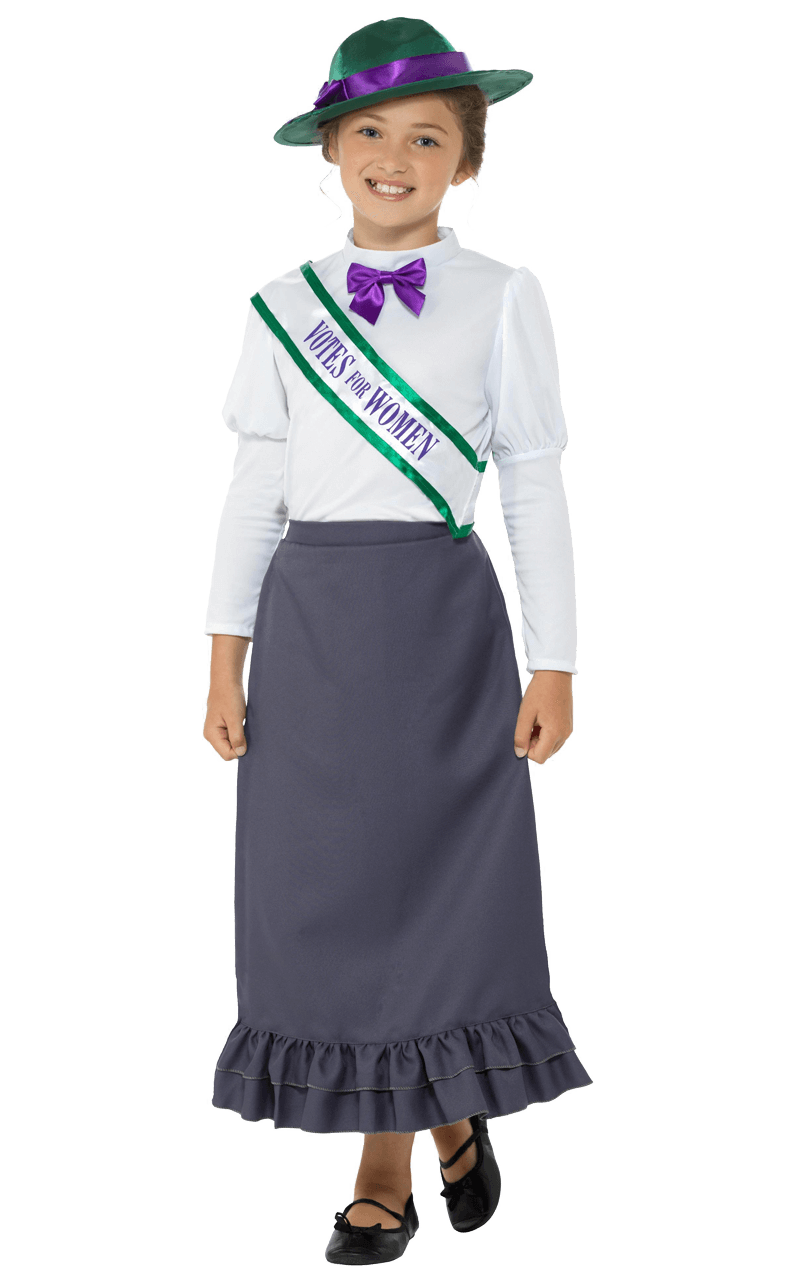 Costume da suffragetta vittoriana per ragazze