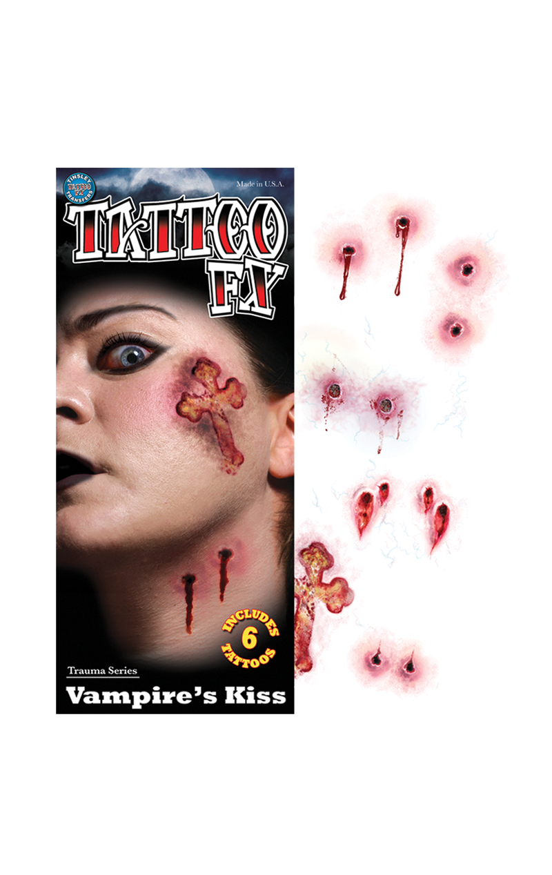 Accessorio per tatuaggi temporanei di bacio del vampiro