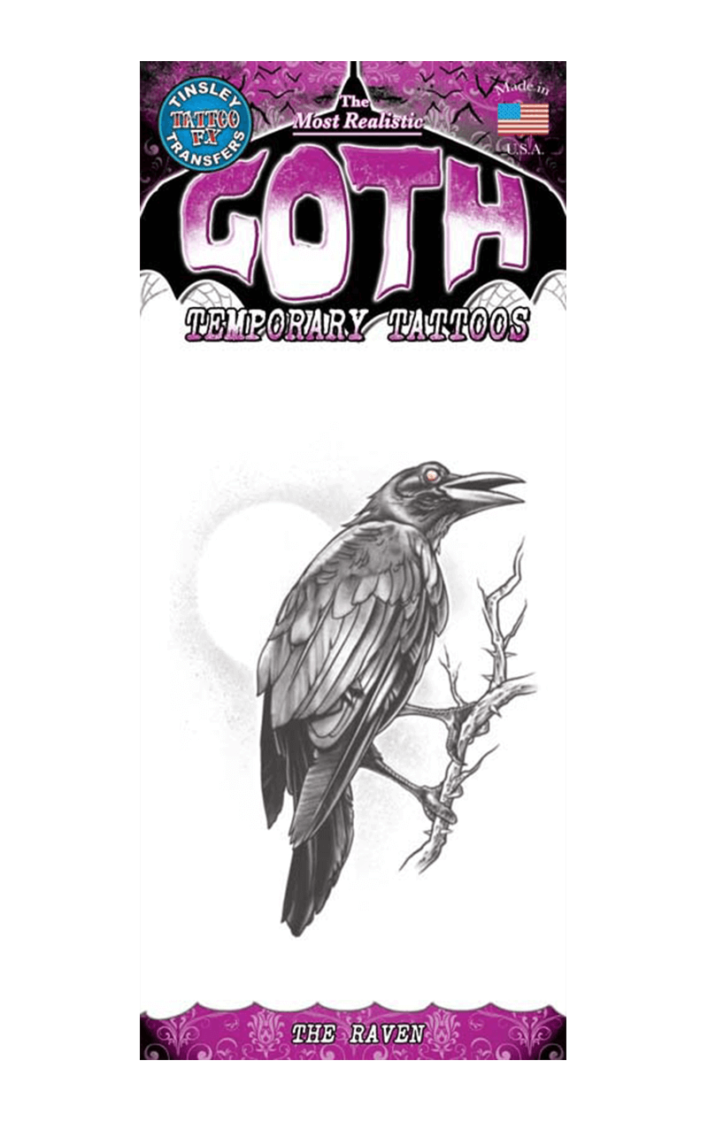 Trasferimento di tatuaggi Raven Goth