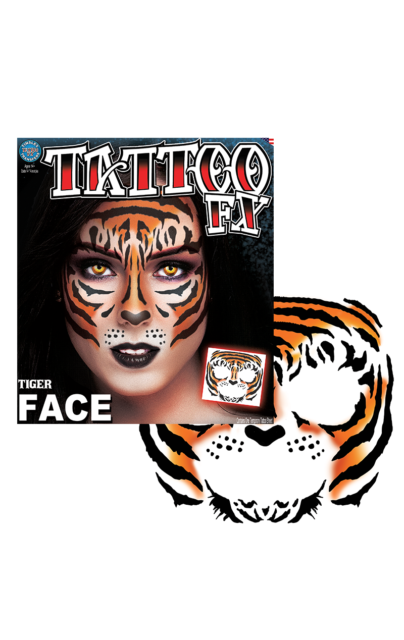 Trasferimento del tatuaggio della faccia della tigre