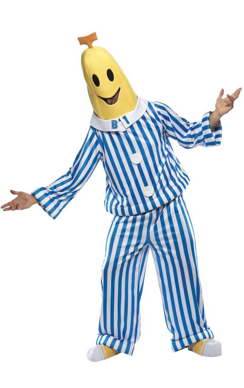 Banane adulte in costume da pigiama