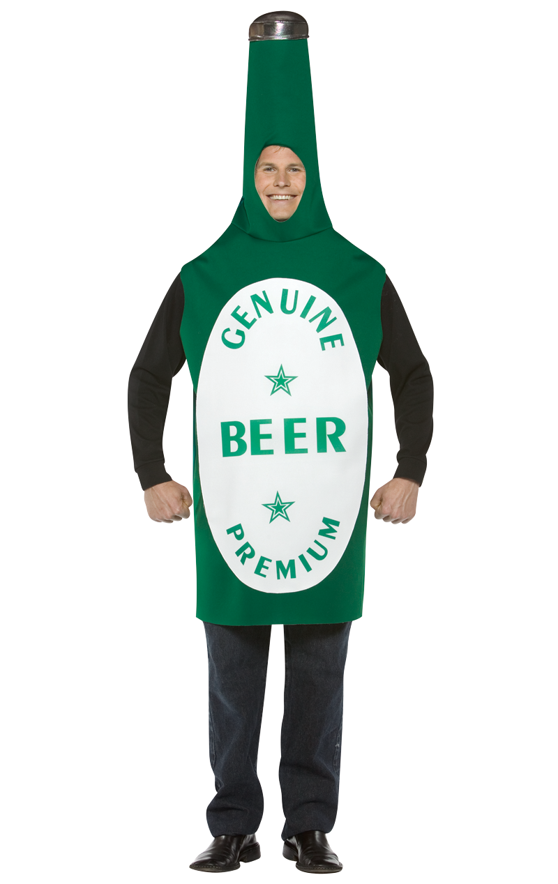 Costume da bottiglia di birra leggera per adulti