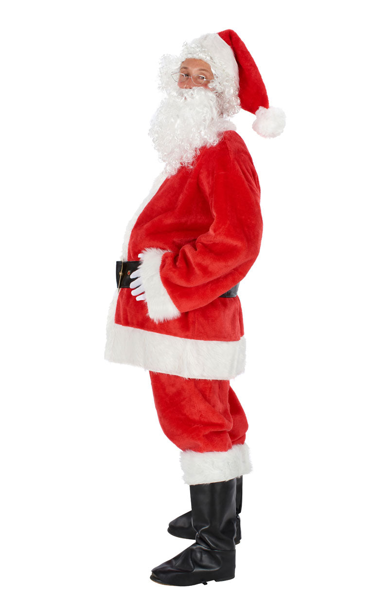 Costume da Babbo Natale in peluche per adulto