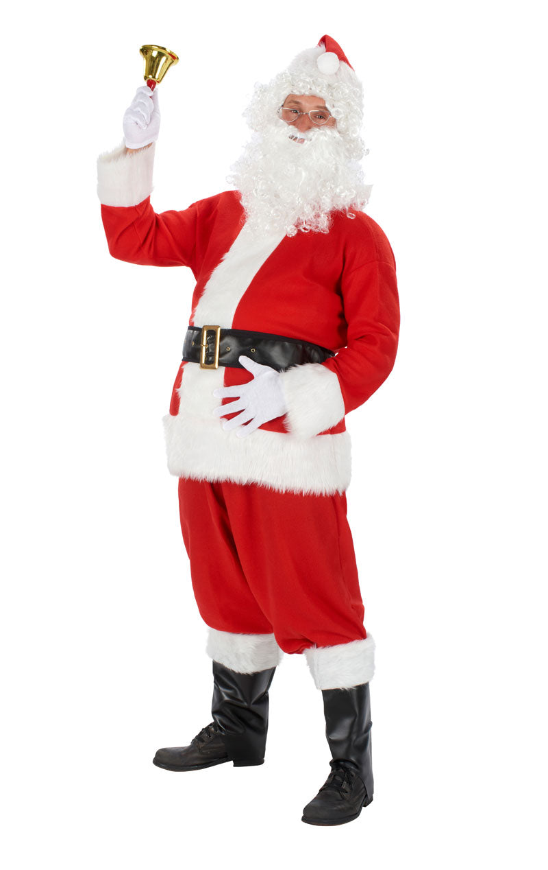 Costume da Babbo Natale in peluche per adulto