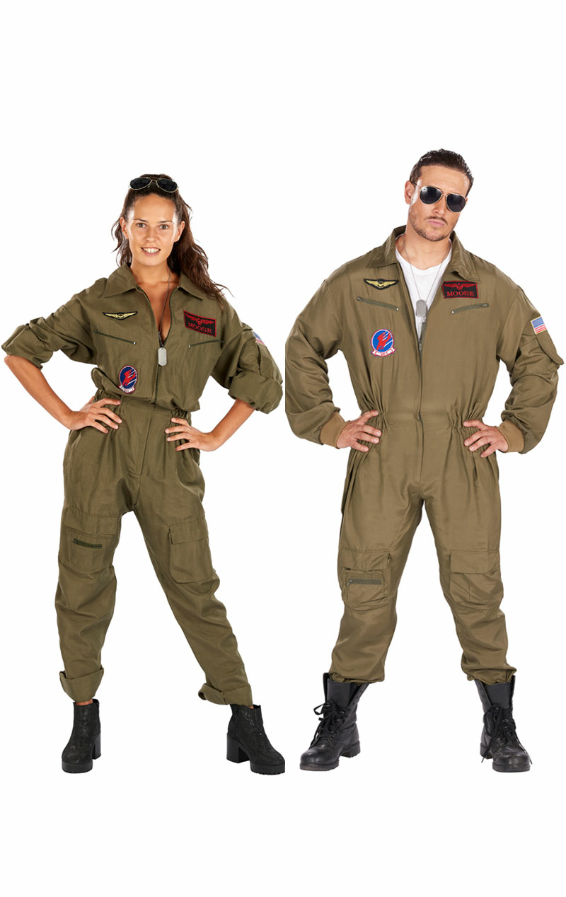 Costume unisex da pilota da caccia adulto