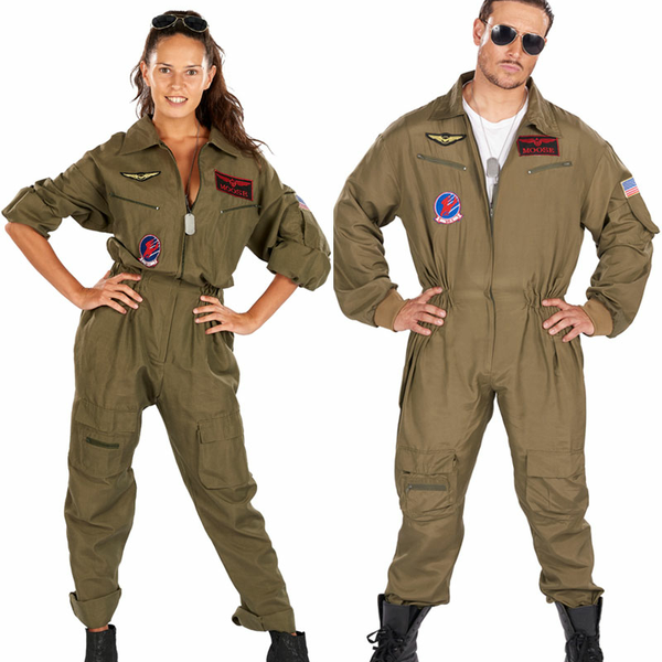 Costume unisex da pilota da caccia adulto