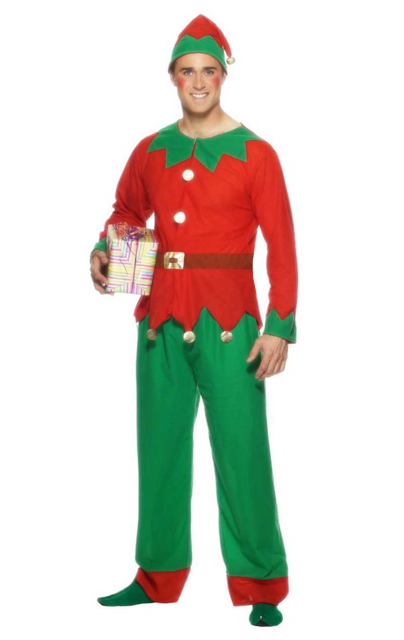 Costume di Natale da elfo gentile da uomo