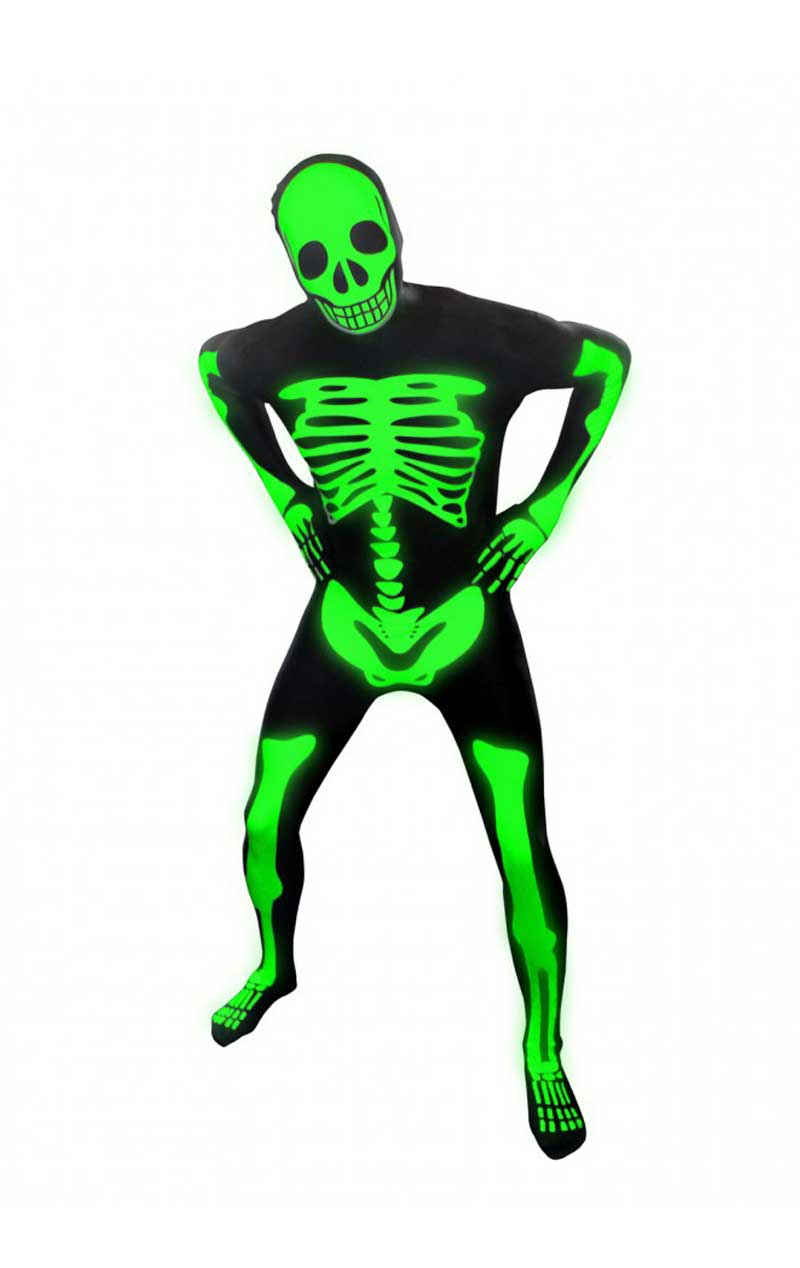 Mens Glow in the Dark Morphsuit scheletro