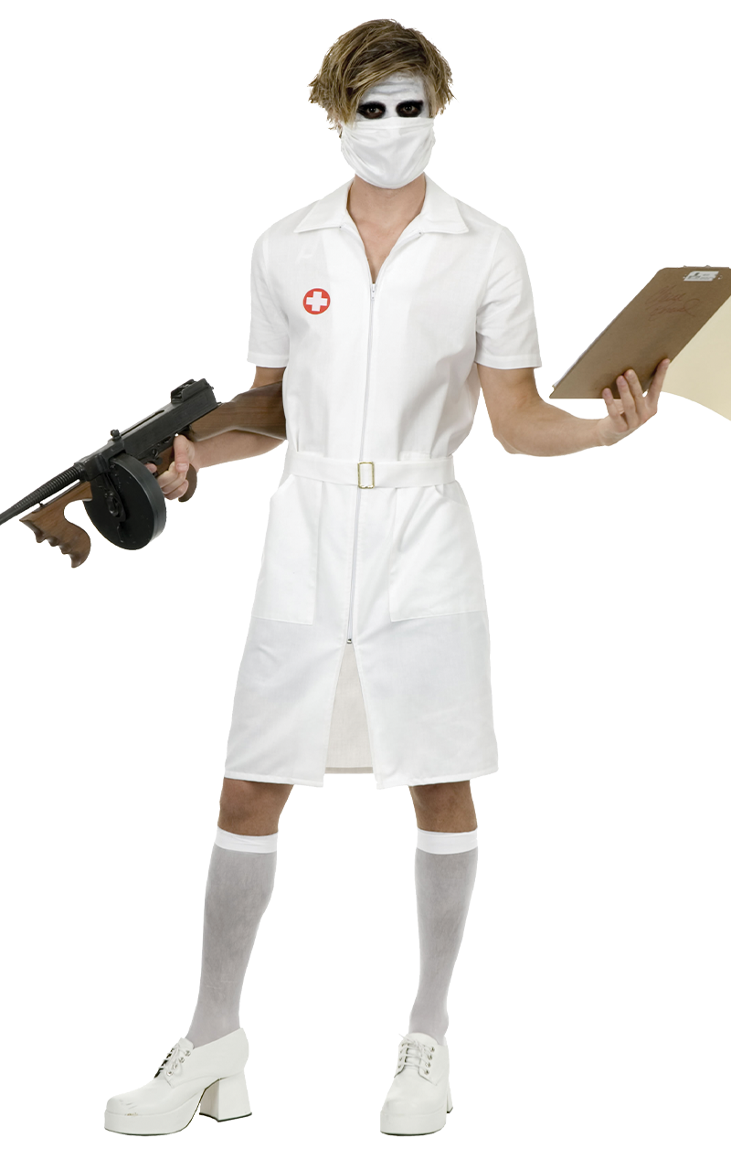 Costume da infermiera contorta da uomo