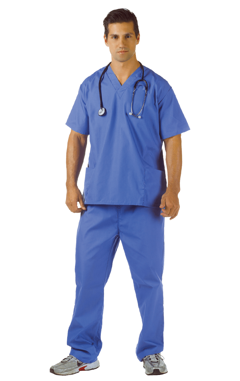 Costume da Scrub ospedale blu adulto