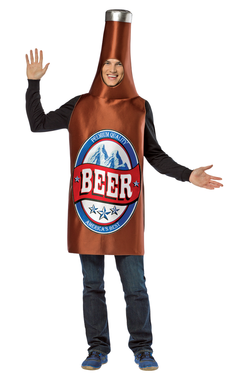 Costume da bottiglia di birra marrone