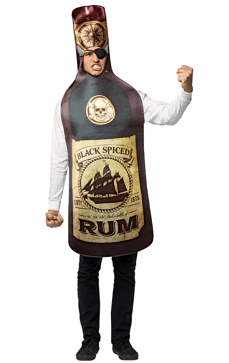 Costume da pirata bottiglia di rum adulto