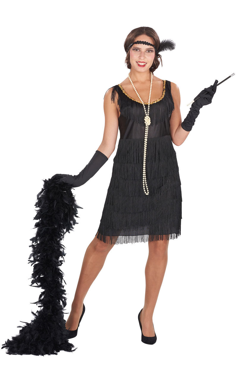 Costume da flapper nero anni '20