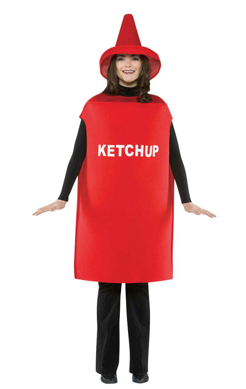 Costume da bottiglia di ketchup leggero