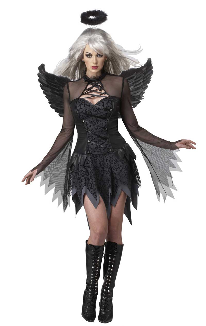 Costume di Halloween da angelo caduto da donna