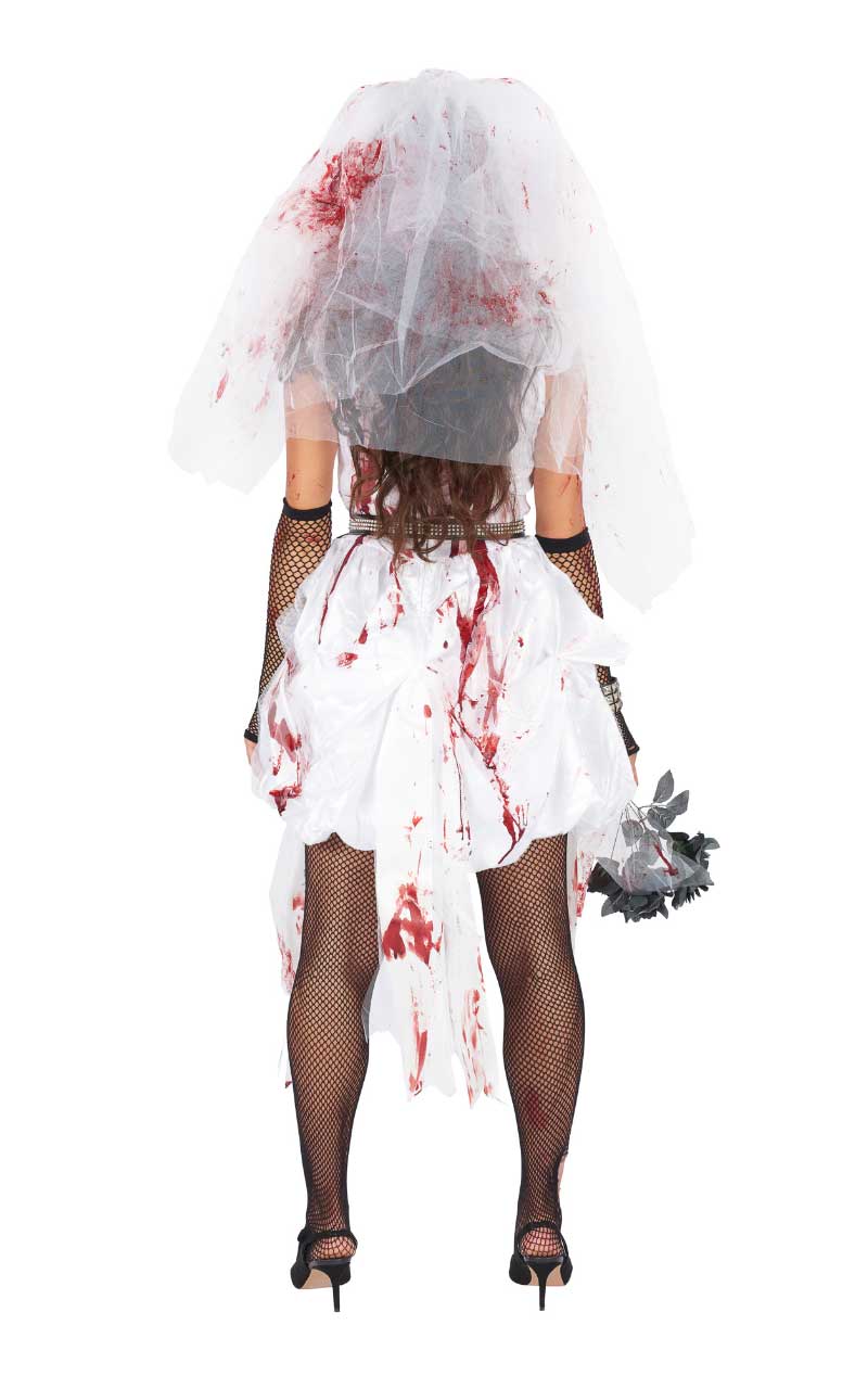 Costume di Halloween da sposa insanguinata da donna