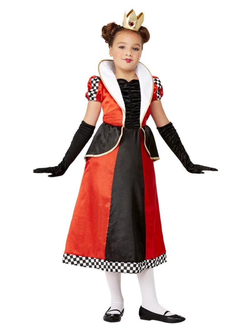 Costume da regina di cuori per bambini, taglia S, per bambina, con scritta  Regina dei cuori, per la Giornata Mondiale del Libro – Settimana del