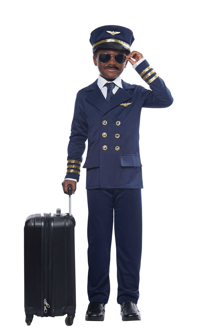 Kids Unisex Airplane Pilot Costume - Joke.co.uk